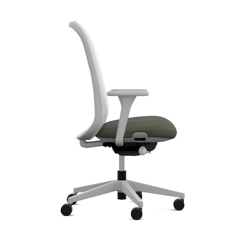 Lino - office chair on casters, green upholstery, on casters, ZGF45-1