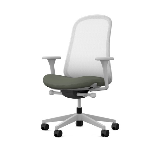 Lino - office chair on casters, green upholstery, on casters, ZGF45-6
