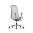 Lino - office chair, on castors, seat and back - white-3