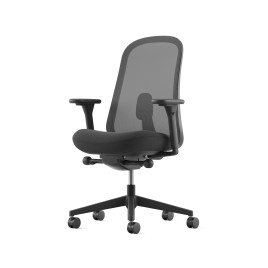 Lino  - office chair, on castors, graphite color 