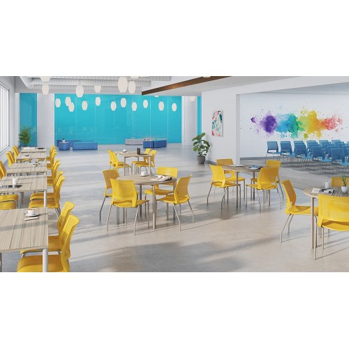 Lumin Short Term Work Chair by SitOnIt 4 Legged Orange-8