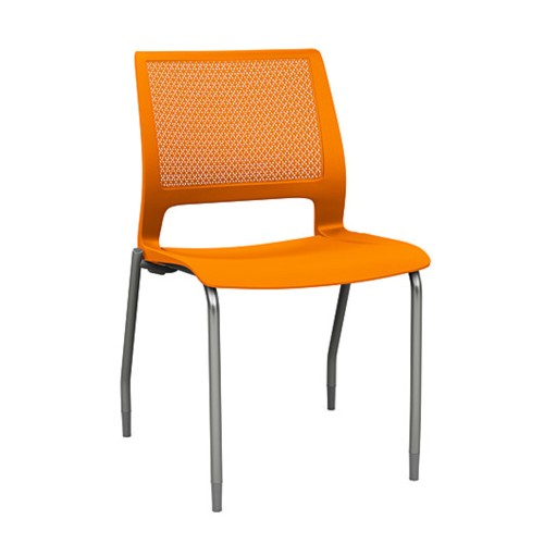 Lumin Short Term Work Chair by SitOnIt 4 Legged Orange
