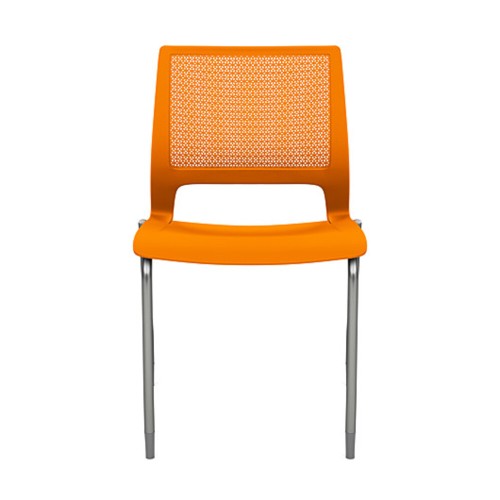 Lumin Short Term Work Chair by SitOnIt 4 Legged Orange-4