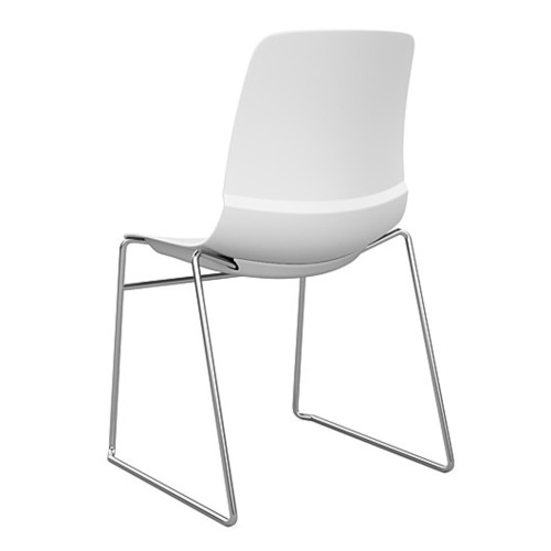 SitOnIt Mika Wire Rod Multipurpose Stackable Chair in White-2