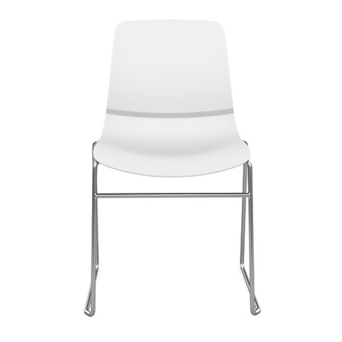 SitOnIt Mika Wire Rod Multipurpose Stackable Chair in White-4