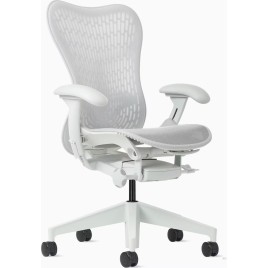 Mirra 2 office chair, on castors, white color - Alpina