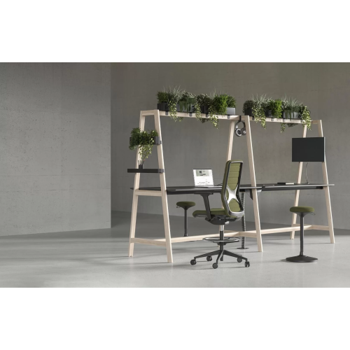 Multifunctional table NOVA Wood Multipurpose from Narbutas in sandy ash color with dimensions 152x90x190 cm-4