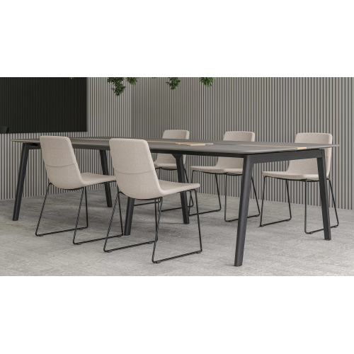 Multifunctional table NOVA Wood from Narbutas ash stained light grey with dimensions 280x120x74 cm-1