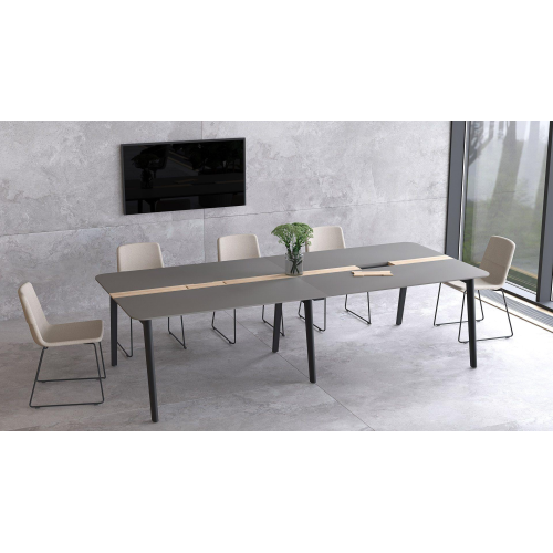 Multifunctional table NOVA Wood from Narbutas ash stained light grey with dimensions 280x120x74 cm-2
