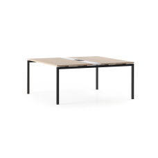 Conference table NOVA by Narbutas in sand ash colour with dimensions 140x164x64 cm