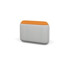 SitOnIt Nano Diamond Modular Lounge Ottoman in Grey-Orange