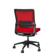Novo chair by SitOnIt for working from home, red upholstery, black frame, on wheels-2
