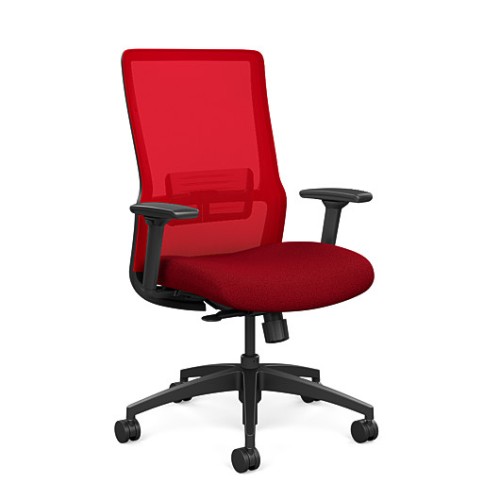 Office chair on castors Novo from SitOnIt, red color-4