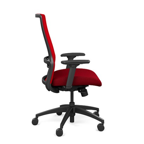 Office chair on castors Novo from SitOnIt, red color-3