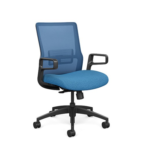 Office chair on castors Novo from SitOnIt, blue color-4