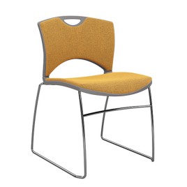 OnCall Guest Chair by SitOnIt in Yellow with Upholstered Seat and Back