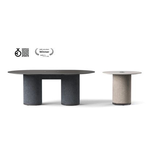 Conference and meeting table PARTHOS by Narbutas dark grey with dimensions 200x120x76 cm