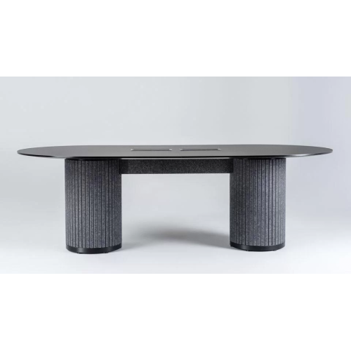 Conference and meeting table PARTHOS by Narbutas dark grey with dimensions 200x120x76 cm-3