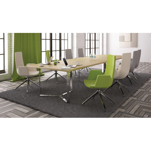 Conference table PLANA by Narbutas in ash color with dimensions 420x120x75 cm-4
