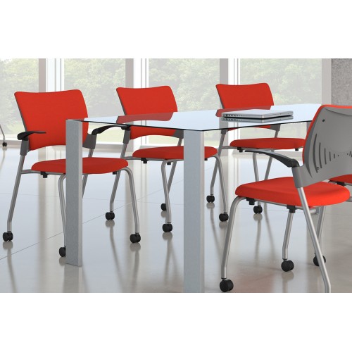 SitOnIt Relay Multipurpose Stackable Chair in Red-5