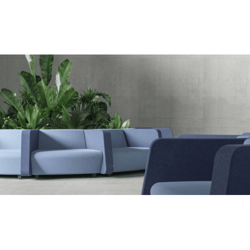 Relax seat with backrest SOFT ROCK from Narbutas in light grey with dimensions 60x80x69 cm and backrest height 40 cm-1