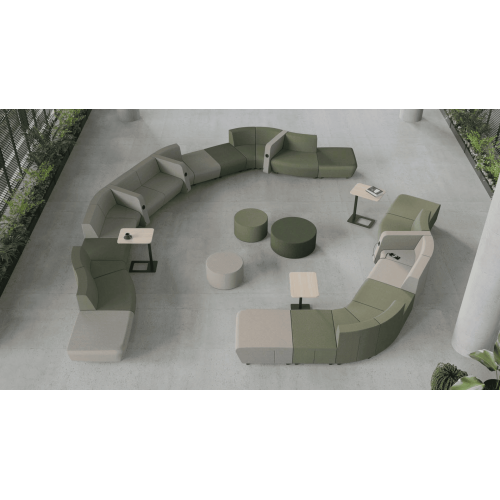 Relax seat with backrest SOFT ROCK from Narbutas in light grey with dimensions 60x80x69 cm and backrest height 40 cm-4