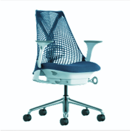 Sayl - office chair, green carcas, green seat, on castors
