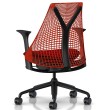 Sale - Office chair, red frame, red seat, on casters-1