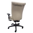 SitOnIt Glove Executive Chair with Highback, White Fabric Back and Seat, Black Frame, on Casters, Heavy Duty-1