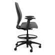 Chair for managers Amplify by SitOnIt with a high upholstered back, back and seat material - gray fabric, black frame, on wheels-2