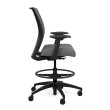 SitOnIt Amplify Executive Chair with Midback, Mesh Back, Gray Fabric Seats, Black Frame, Casters-2