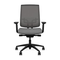 Focus 2.0 Executive Chair by SitOnIt with high back, back material - mesh, seat - gray fabric, black frame, on wheels
