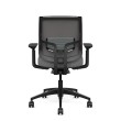 Focus 2.0 executive chair by SitOnIt with medium back, back material - mesh, seat - gray fabric, black frame, on wheels-2