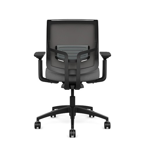 Focus 2.0 executive chair by SitOnIt with medium back, back material - mesh, seat - gray fabric, black frame, on wheels-2