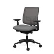 Focus 2.0 executive chair by SitOnIt with medium back, back material - mesh, seat - gray fabric, black frame, on wheels-4