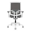 Focus 2.0 Executive Chair by SitOnIt with high back, back material - mesh, seat - gray fabric, white frame, on wheels-2