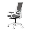 Focus 2.0 Executive Chair by SitOnIt with high back, back material - mesh, seat - gray fabric, white frame, on wheels-3