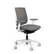 Focus 2.0 executive chair by SitOnIt with Midback, back material - mesh, seat - gray fabric, white frame, on wheels-1
