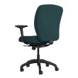 SitOnIt Knack Executive Chair with Midback, green fabric back and seat, black frame, on wheels, with Heavy Duty reinforced construction-1