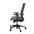 Novo office chair by SitOnIt with high back, back material - mesh, seat - gray fabric, black frame, on wheels-4
