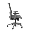 Novo office chair by SitOnIt with high back, back material - mesh, seat - gray fabric, gray frame, on wheels-2
