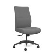 Prava executive chair by SitOnIt with midback, backrest and seat material - grey fabric, black frame, on wheels-1