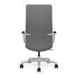 SitOnIt Sephen executive chair with executive backrest, backrest and seat material - platinum fabric, on wheels-2