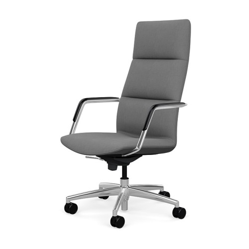 SitOnIt Sephen executive chair with executive backrest, backrest and seat material - platinum fabric, on wheels-4