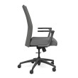 SitOnIt Sona executive chair with knitted backrest, backrest material - grey knitted fabric, seats material - grey fabric, grey frame, on wheels-2