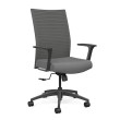 SitOnIt Sona executive chair with knitted backrest, backrest material - grey knitted fabric, seats material - grey fabric, grey frame, on wheels-1
