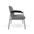 Kindl 42" Bariatric Side and Guest Seat by SitOnIt, Backrest and Seat Material - Gray Fabric, Silver Metallic Frame-2