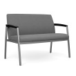 Kindl 42" Bariatric Side and Guest Seat by SitOnIt, Backrest and Seat Material - Gray Fabric, Silver Metallic Frame-1