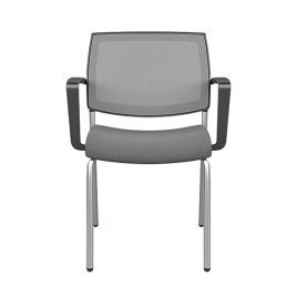 SitOnIt Focus Side Multipurpose 4 Legged Chair in Gray