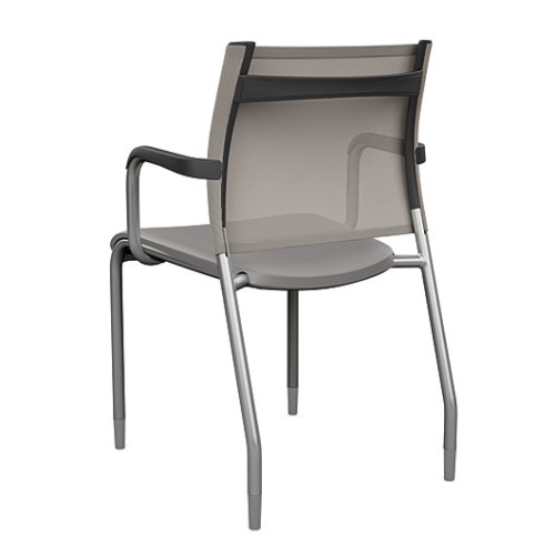 Wit Side 4 Legged Office and Guest Chair by SitOnIt in Grey-3